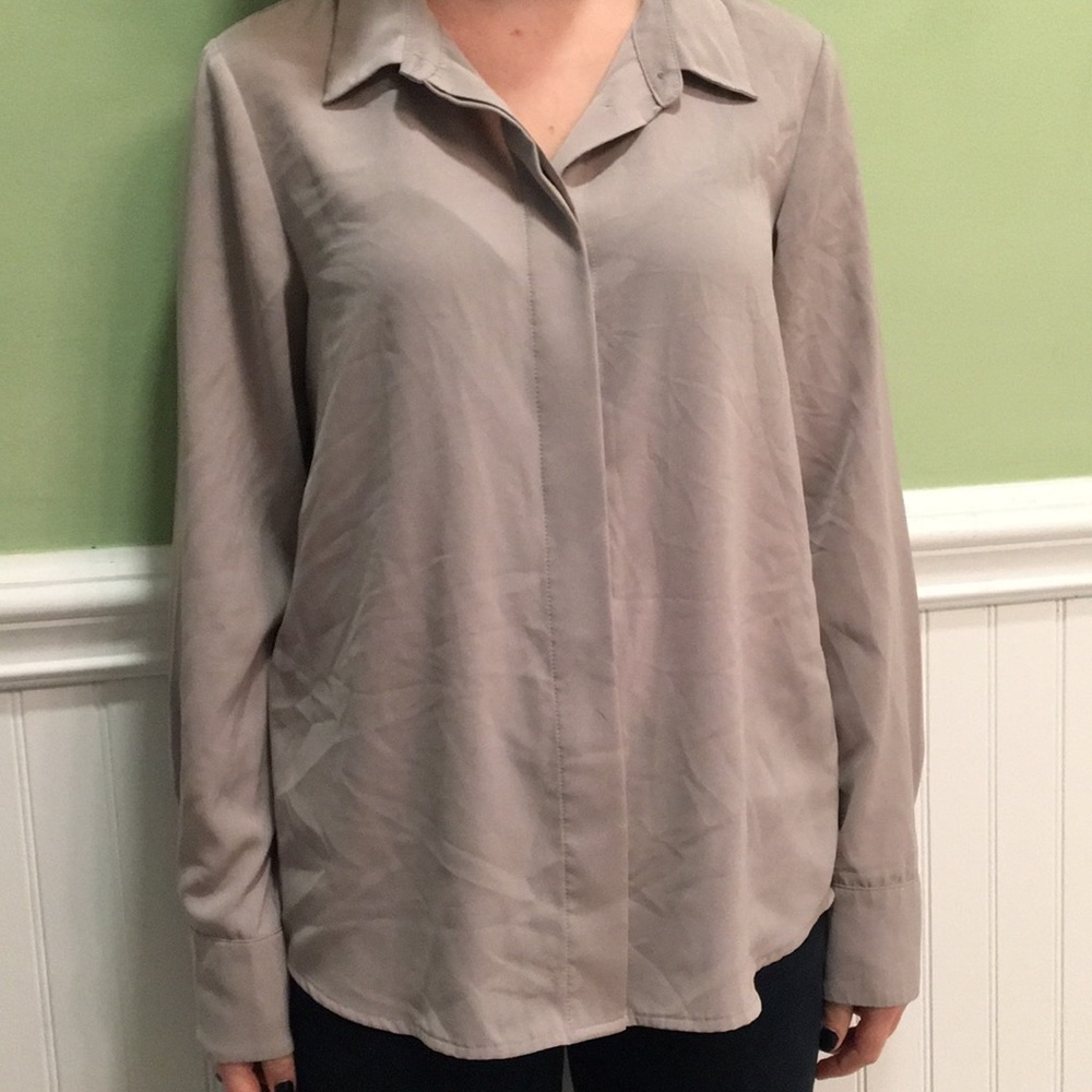 Grey button up